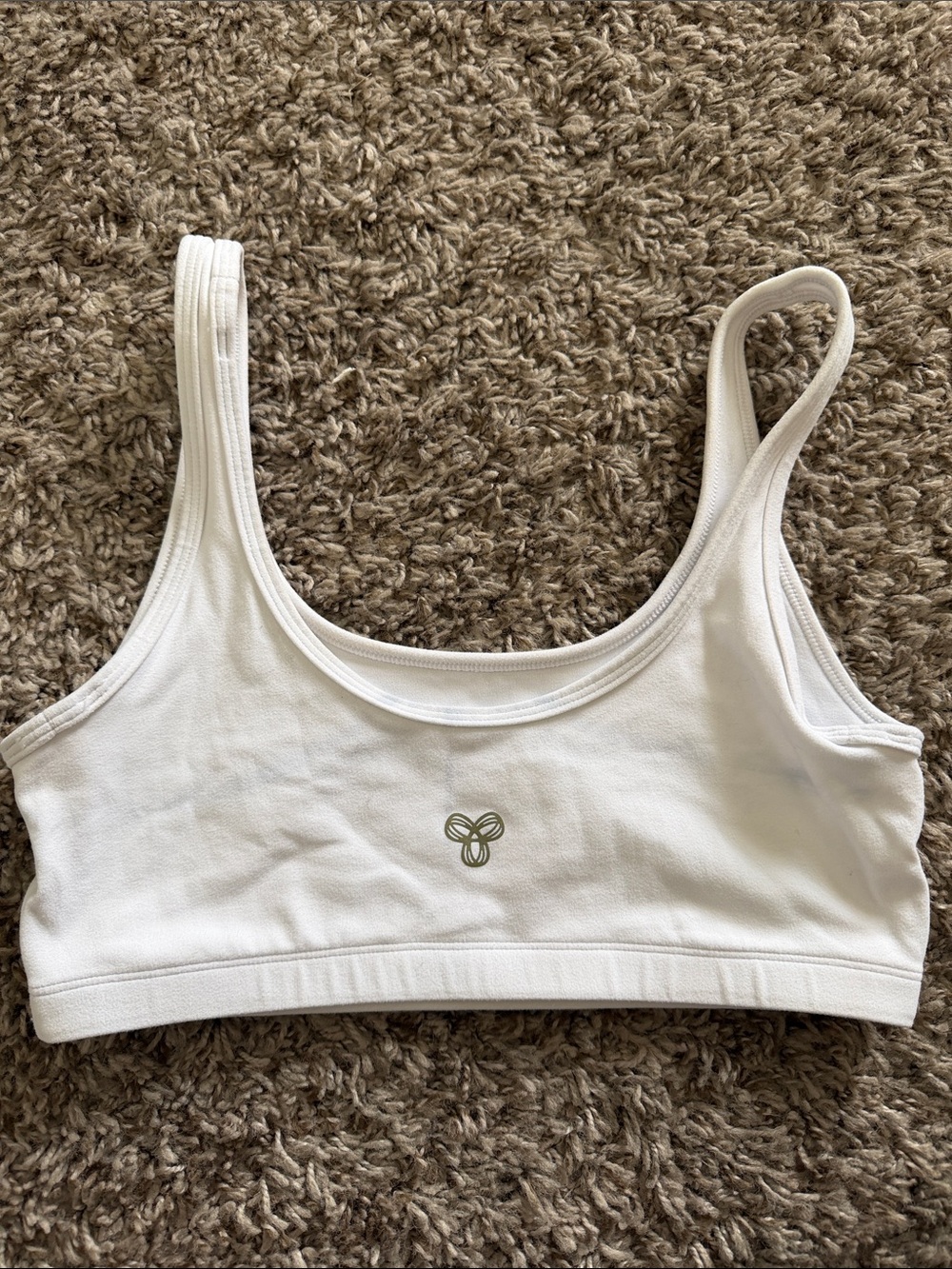 Aritzia White Scoop Neck bra